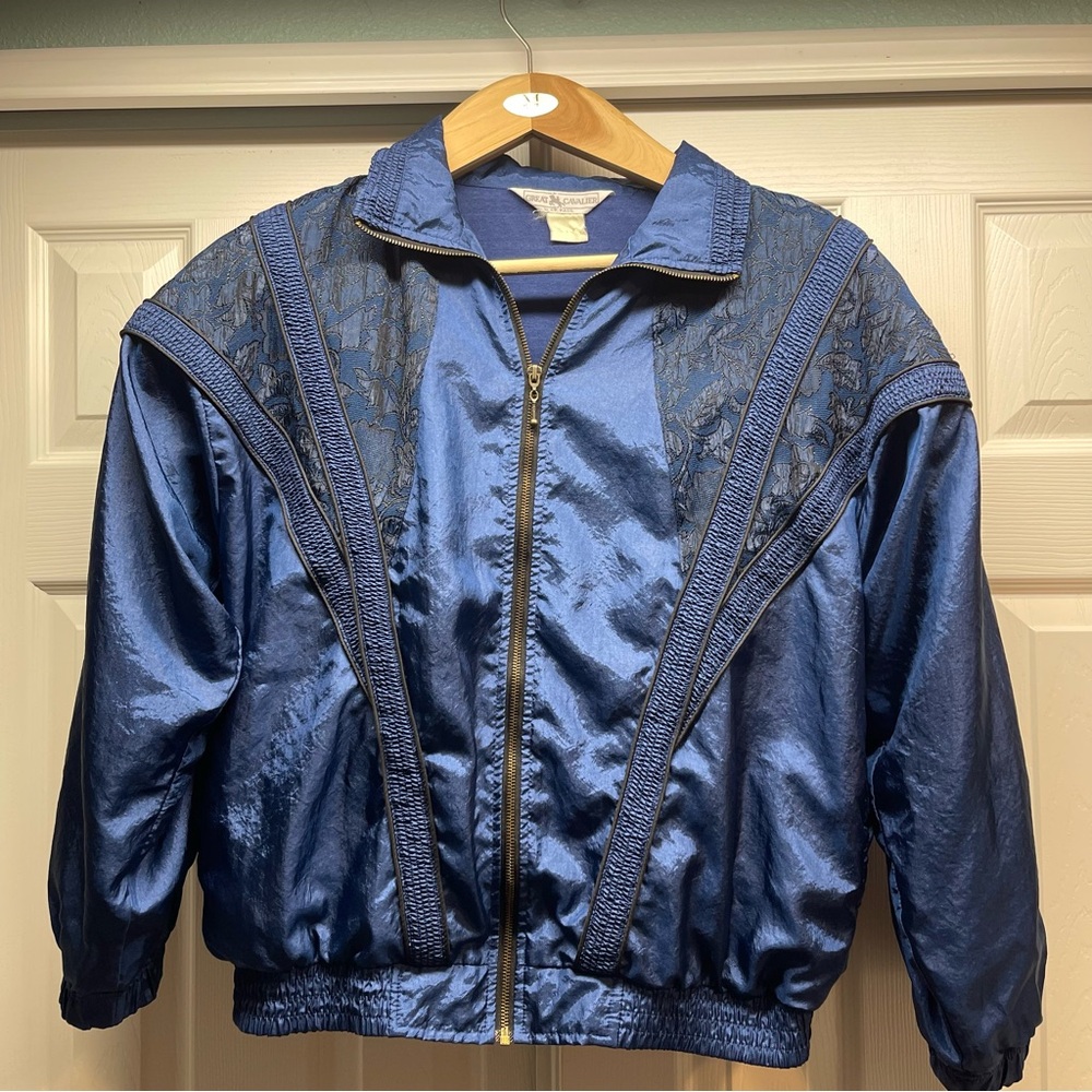 Vintage Great Cavalier Women’s Windbreaker Jacket Sz L (no Tag See Measurements)